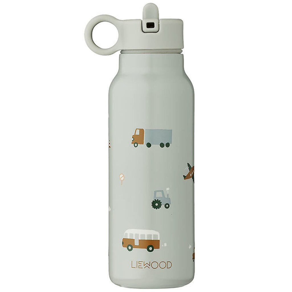 Liewood Drikkedunk - Falk - 350 ml - Vehicles/Dove Blue Mix