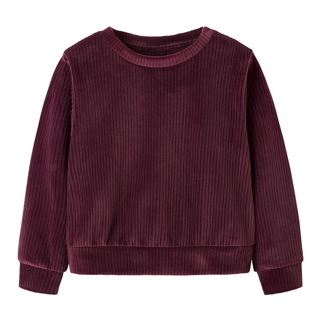 Name It Bluse - Fløjlsvelour - Cropped - NmfVeloa - Burgundy