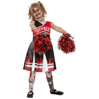 Smiffys Udklædning - Zombie Cheerleader - Rød/Sort