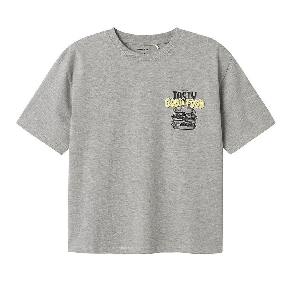 Name It T-shirt - NkmTibilbo - Grey Melange m. Print