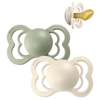 Bibs Couture Sutter - Str. 2 - 2-pak - Anatomisk - Ivory/Sage