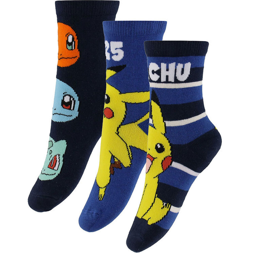 Name it Strømper - 3-Pak - Pokémon - NmmMik - Navy Blazer/2X LIM