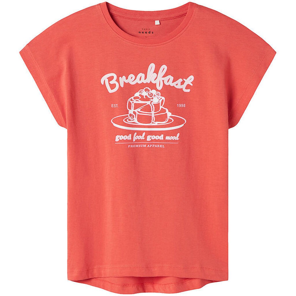 Name It T-shirt - NkfViolet - Spiced Coral/Breakfast