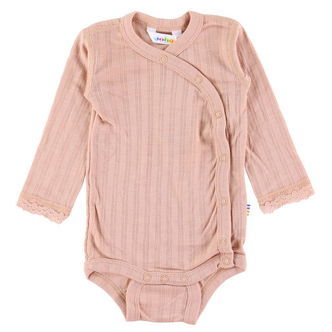 Joha Slå-om Body l/æ - Uld/Silke - Fersken