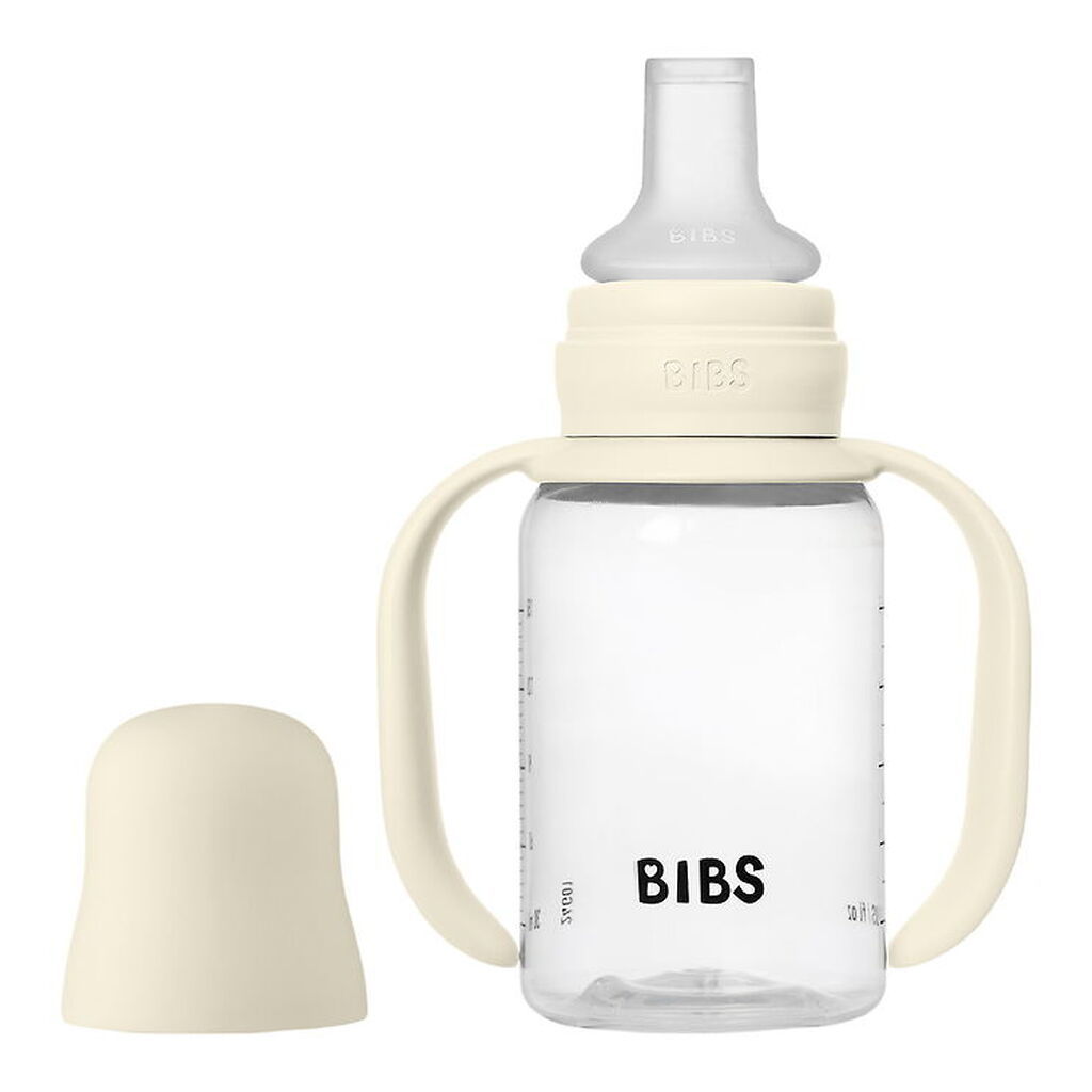 BIBS Sutteflaske m. Håndtag - 150 ml - Ivory