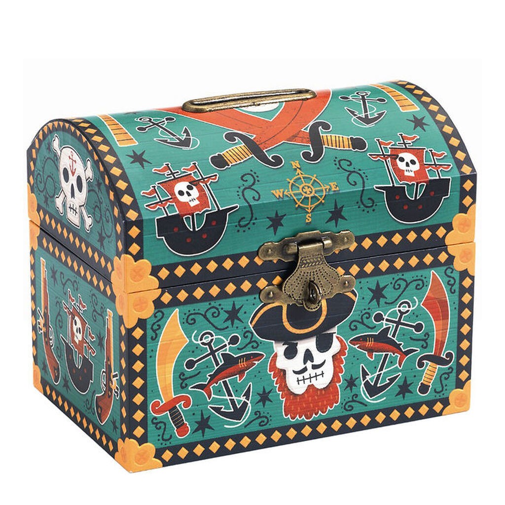 Djeco Sparebøsse - 10x12 cm - Pirater