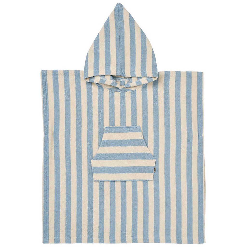 Wheat Badeponcho - Lille - Frotté - Blue Swim Stripe