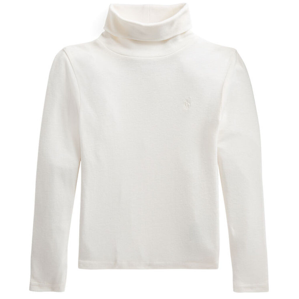 Polo Ralph Lauren Bluse - Hvid m. Rullekrave