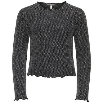Kids Only Bluse - KogQueen - Black/Lurex Silver/Harlekin
