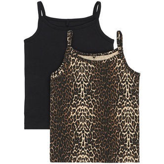 The New Undertrøjer - 2-pak - Black Beauty/Leopard