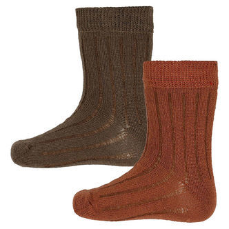 Minymo Strømper - 2-Pak - Cocoa Brown