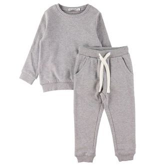 Minymo Sweatsæt - Gråmeleret