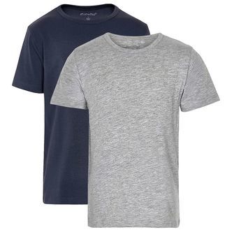 Minymo T-shirt - 2-Pak - Navy/Grå