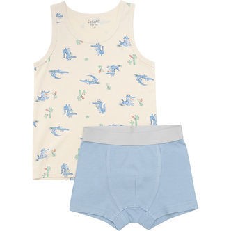CeLaVi Undertøjssæt - Undertrøje/Boxershorts - Dusty Blue