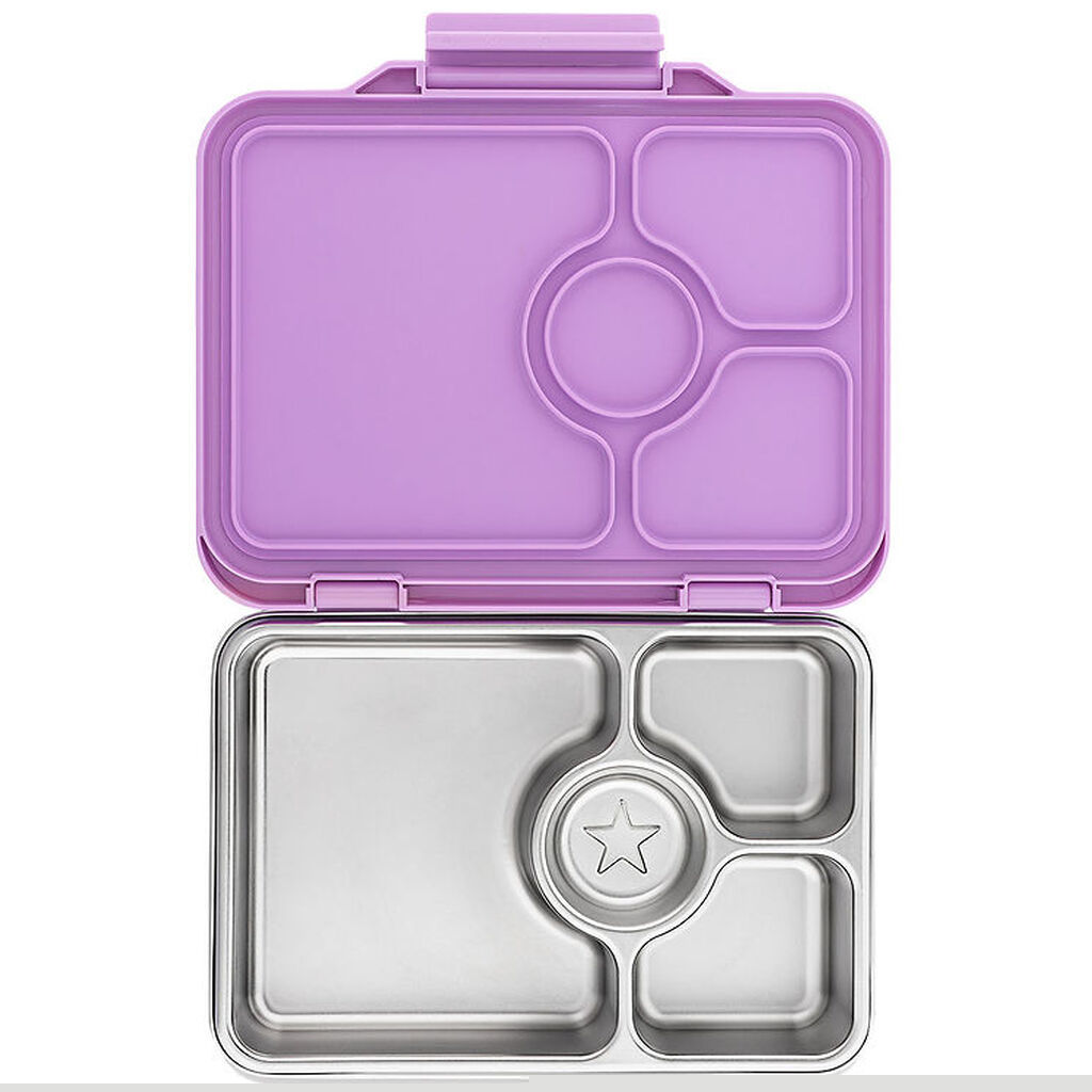 Yumbox Madkasse m. 4 Rum - Bento Steel - Lavande Purple