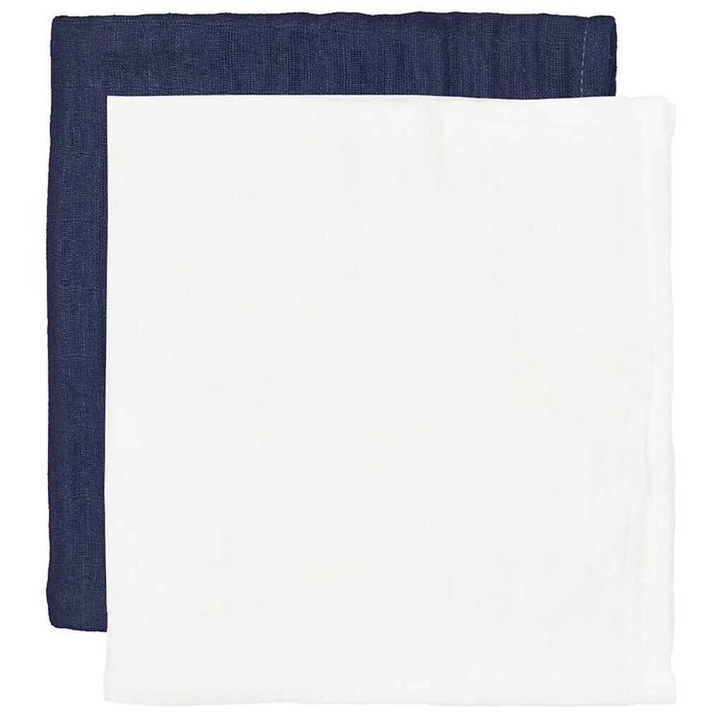 CAMA Copenhagen Stofbleer - 2-pak - 65x40 - Hvid/Navy