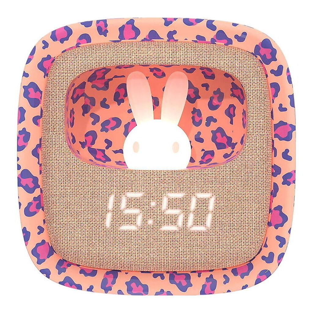 Mobility on Board Vækkeur m. Lys - Billy Clock - Leopard Rose