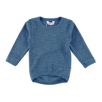 Joha Bluse - Uld - Denim Blå