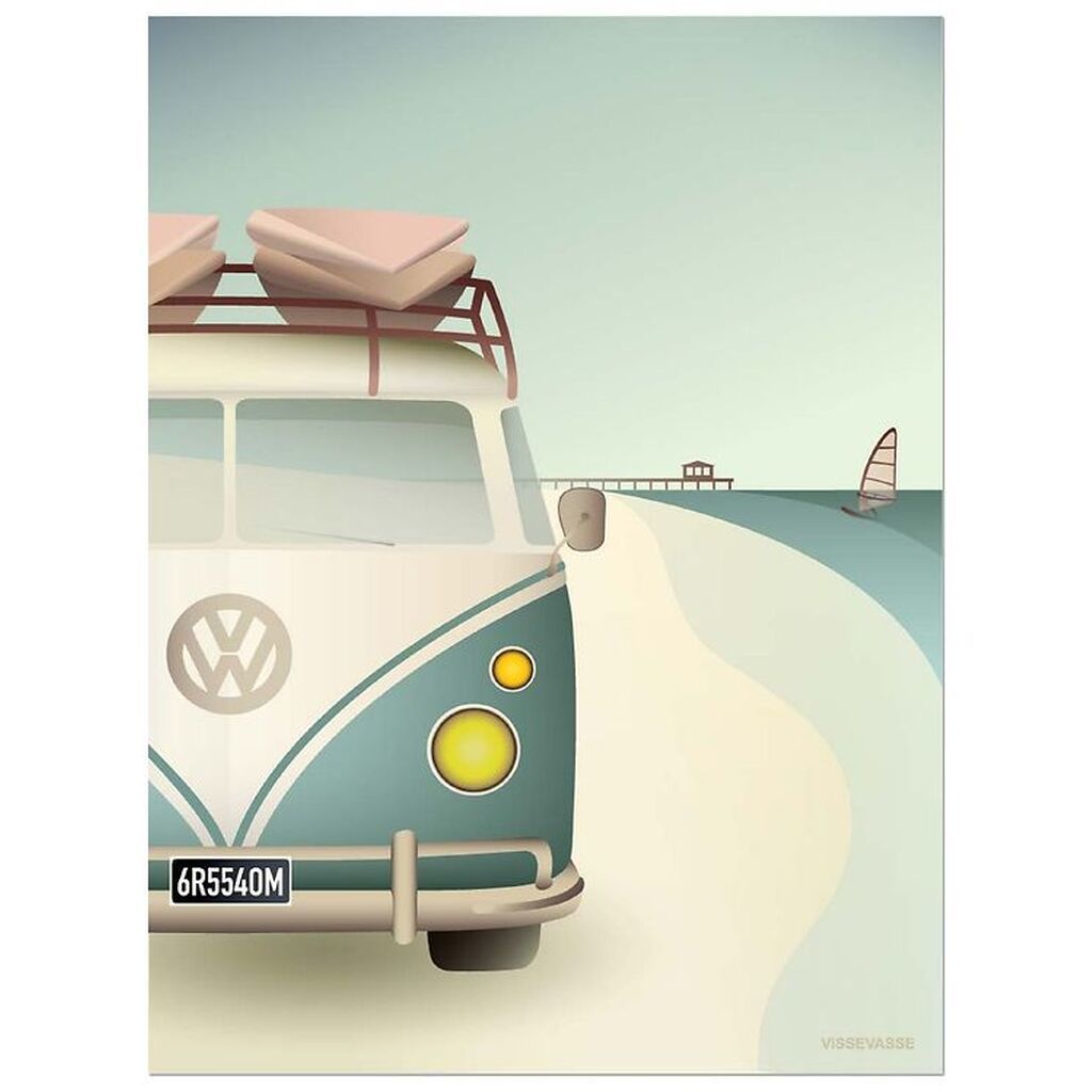 Vissevasse Plakat - 30x40 - VW Camper