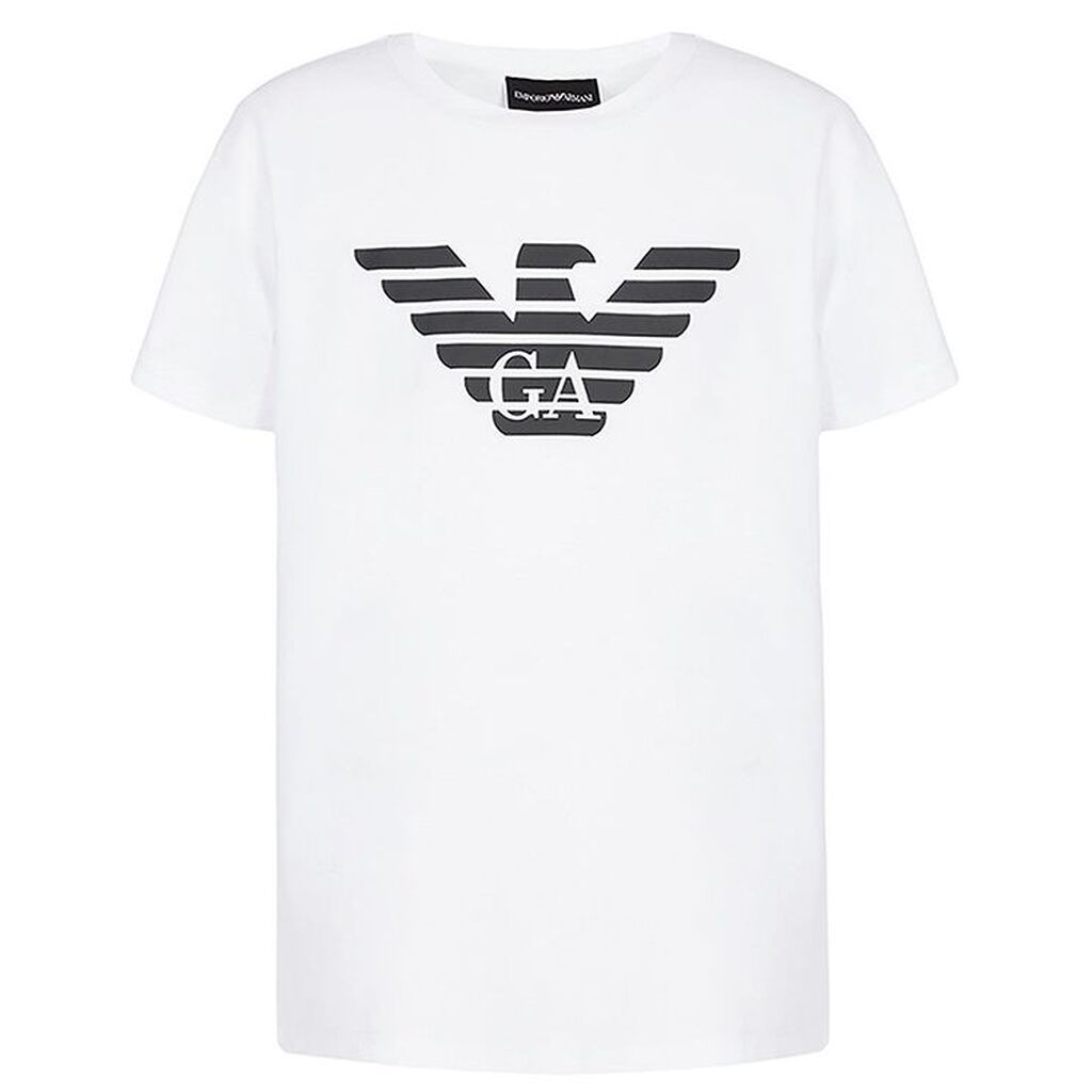 Emporio Armani T-shirt - Hvid m. Navy