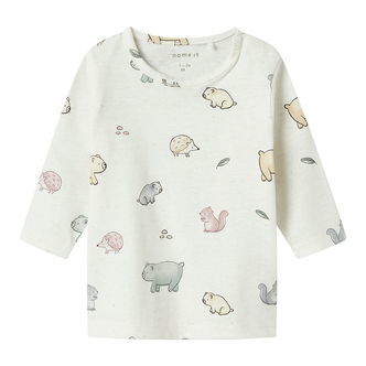 Name It Bluse - NbnLuma - Cloud Dancer m. Print