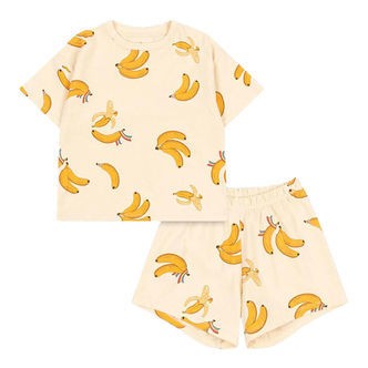 Konges Sløjd Shortssæt - Shorts/T-shirt - Lin - Go Bananas