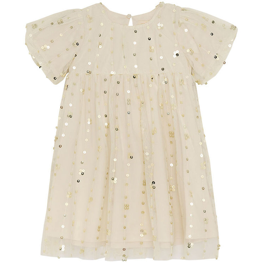 Creamie tylkjole - Mesh Sequins - Buttercream