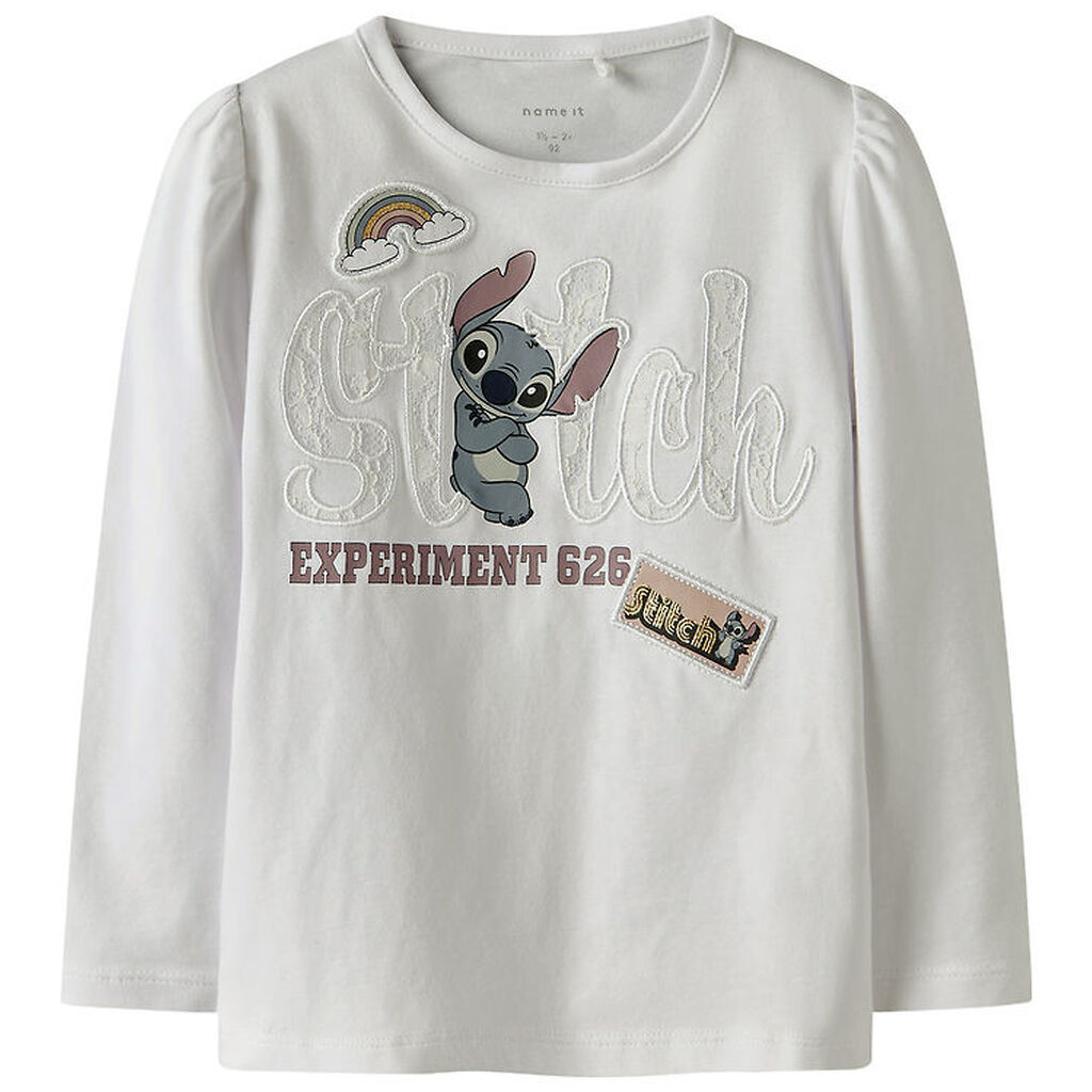 Name It Bluse - Stitch - NmfArna - Cloud Dancer