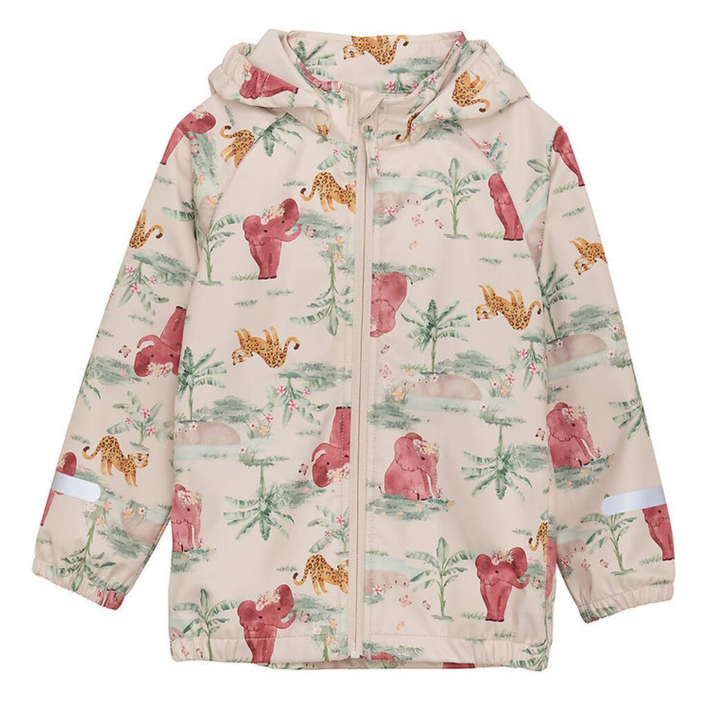 CeLaVi Softshelljakke - Brandied Apricot/Rosa m. Elefanter