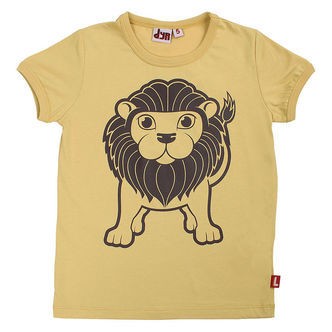 DYR T-shirt - DyrHide - Faded Yellow Stor Løve