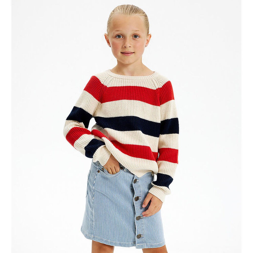 The New Bluse - Strik - TnOlly - White Swan Stripes