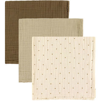 Lil Atelier Stofbleer - 3-pak - Musselin - NbnIsley - Turtledove