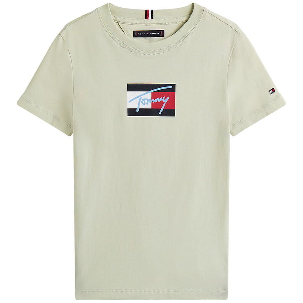 Tommy Hilfiger T-shirt - Script Flag - Misty Sage Green