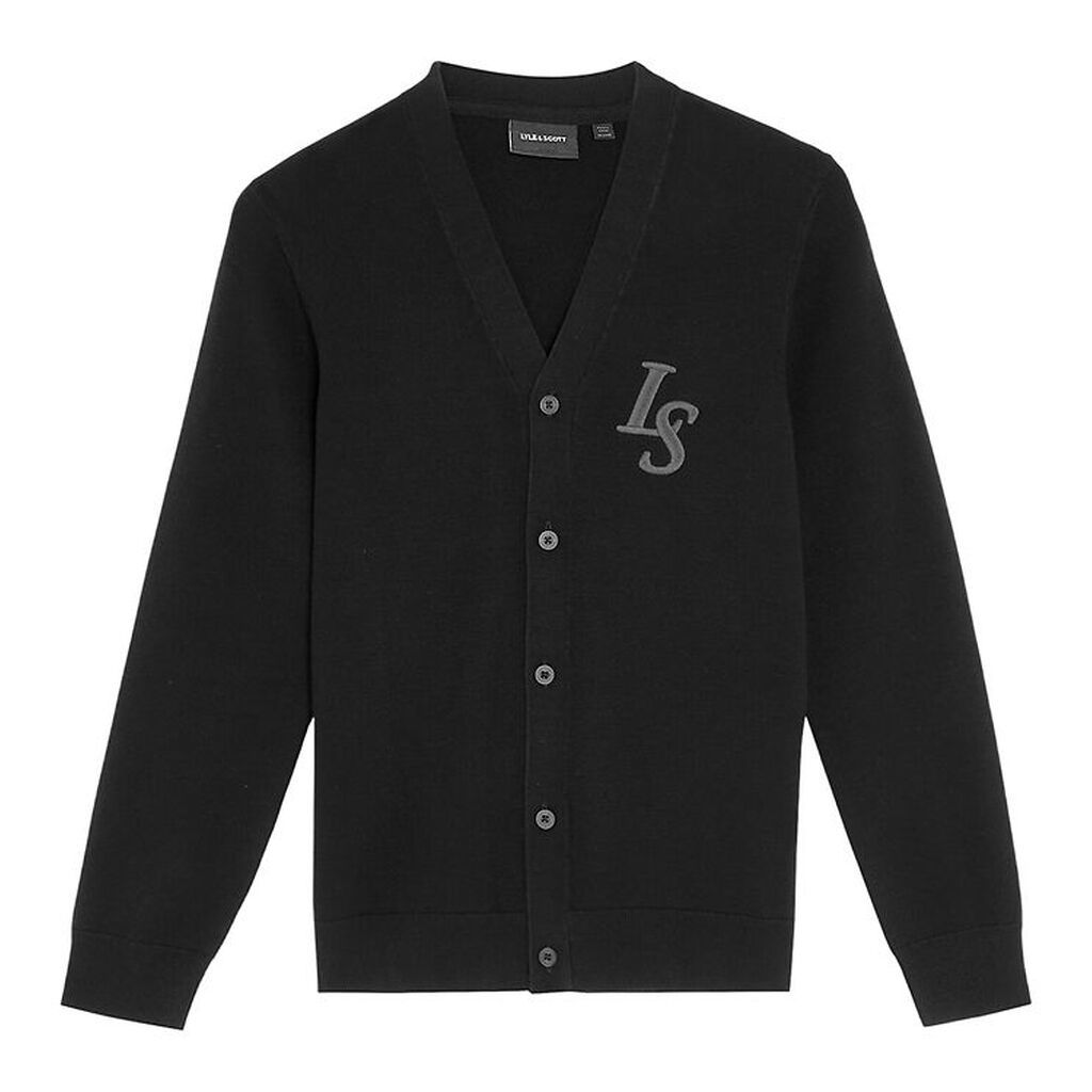 Lyle & Scott Cardigan - Strik - Monogram - Jet Black