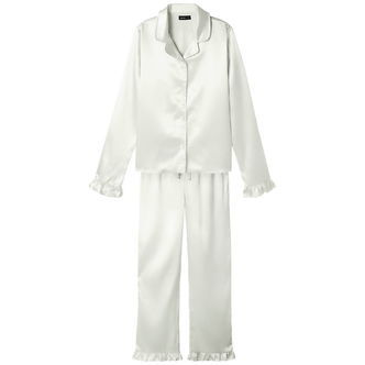 LMTD Pyjamas Set - Satin - NlfNightys - White Alyssum
