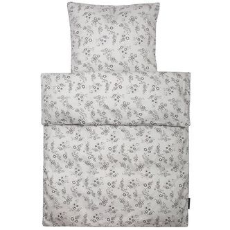 Smallstuff Sengetøj - Junior - Flower Garden - Grey