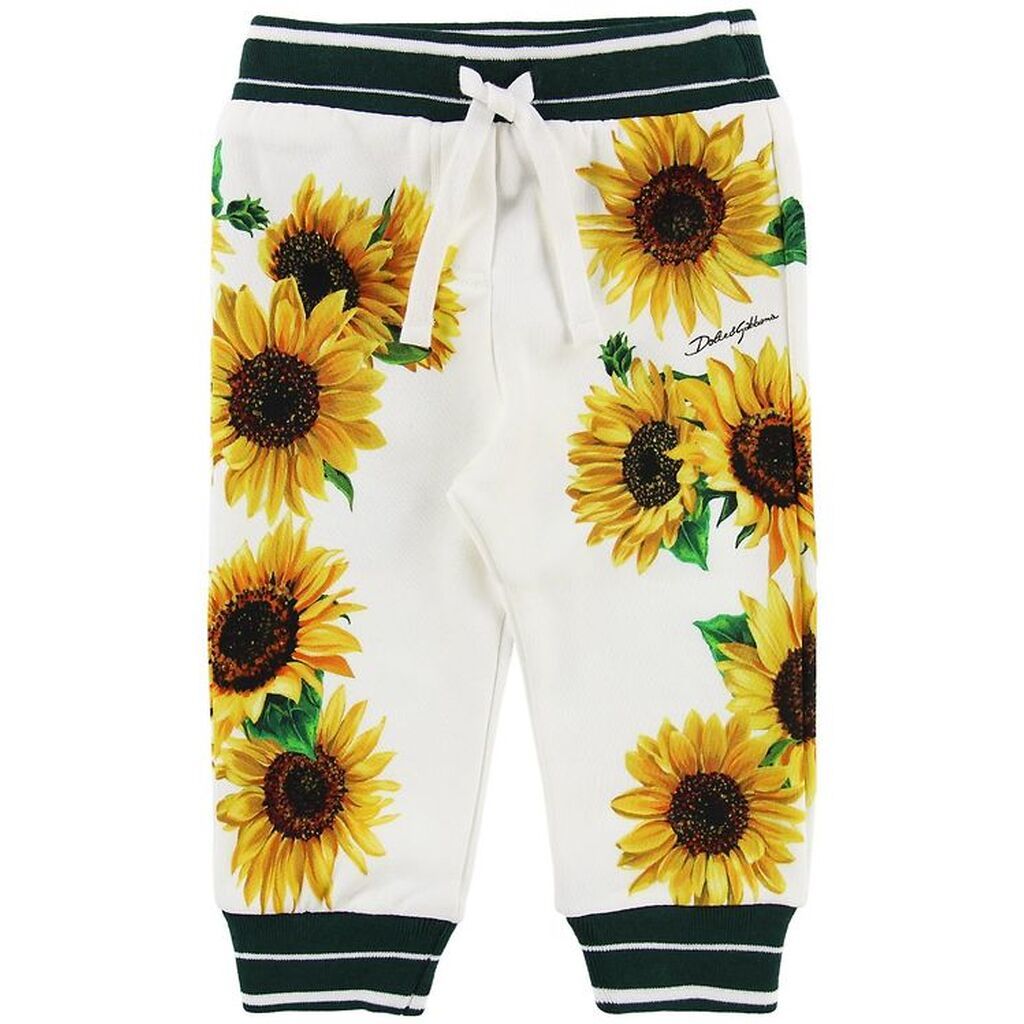 Dolce & Gabbana Sweatpants - Sunflower - Hvid/Mørkegrøn