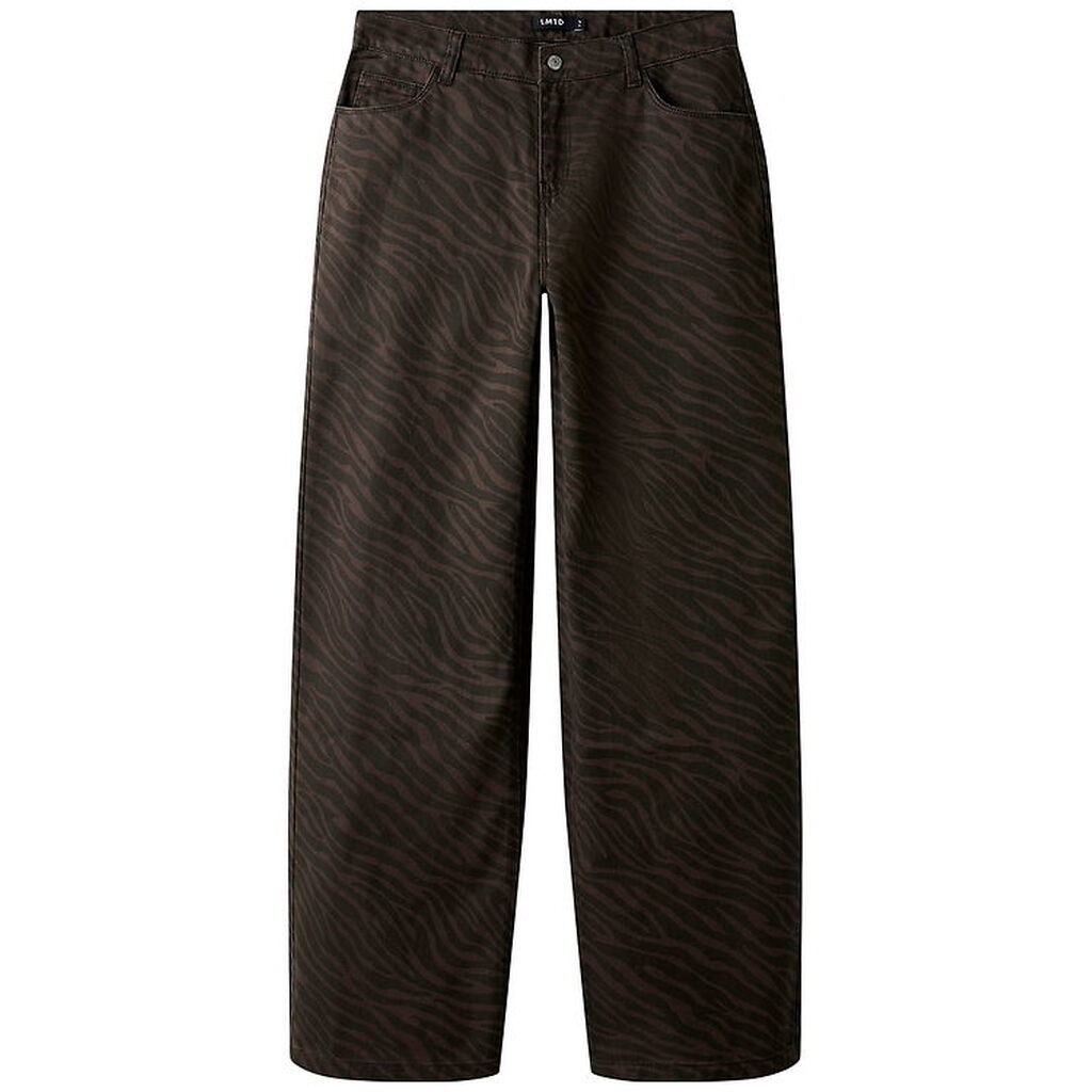 LMTD Bukser - Wide - NlfZebra - Chocolate Brown/Black Zebra