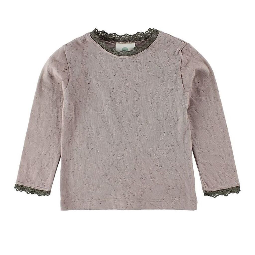 En Fant Bluse - Lavendel m. Hulmønster