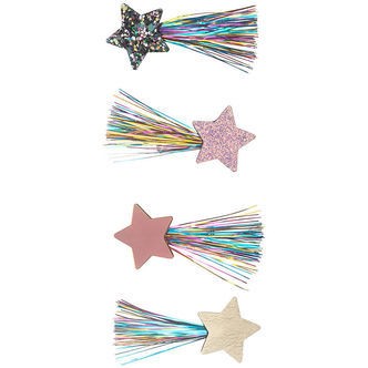 Mimi & Lula Hårclips - 4-pak - Comet Tinsel Party Time