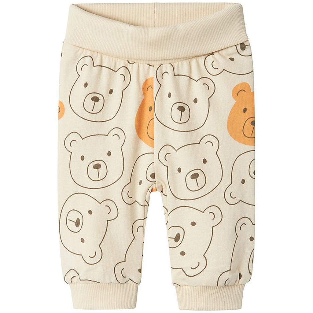 Name It Sweatpants - NbnBare - Summer Sand m. Bjørne