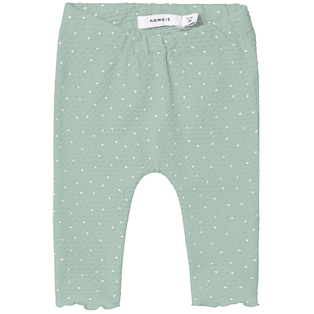 Name It Leggings - NbfHadot - Silt Green m. Struktur