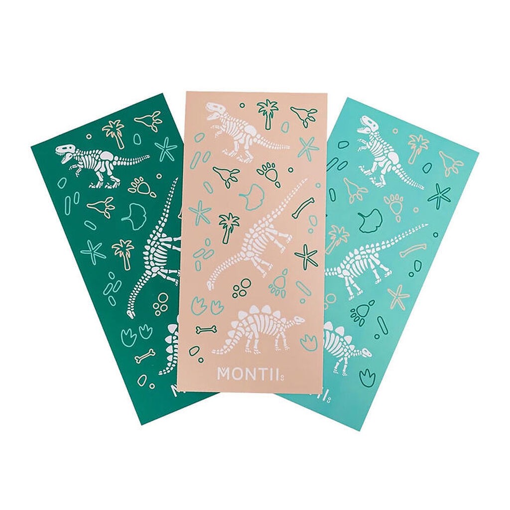 MontiiCo Klistermærker - 3 ark - Dinosaur Land