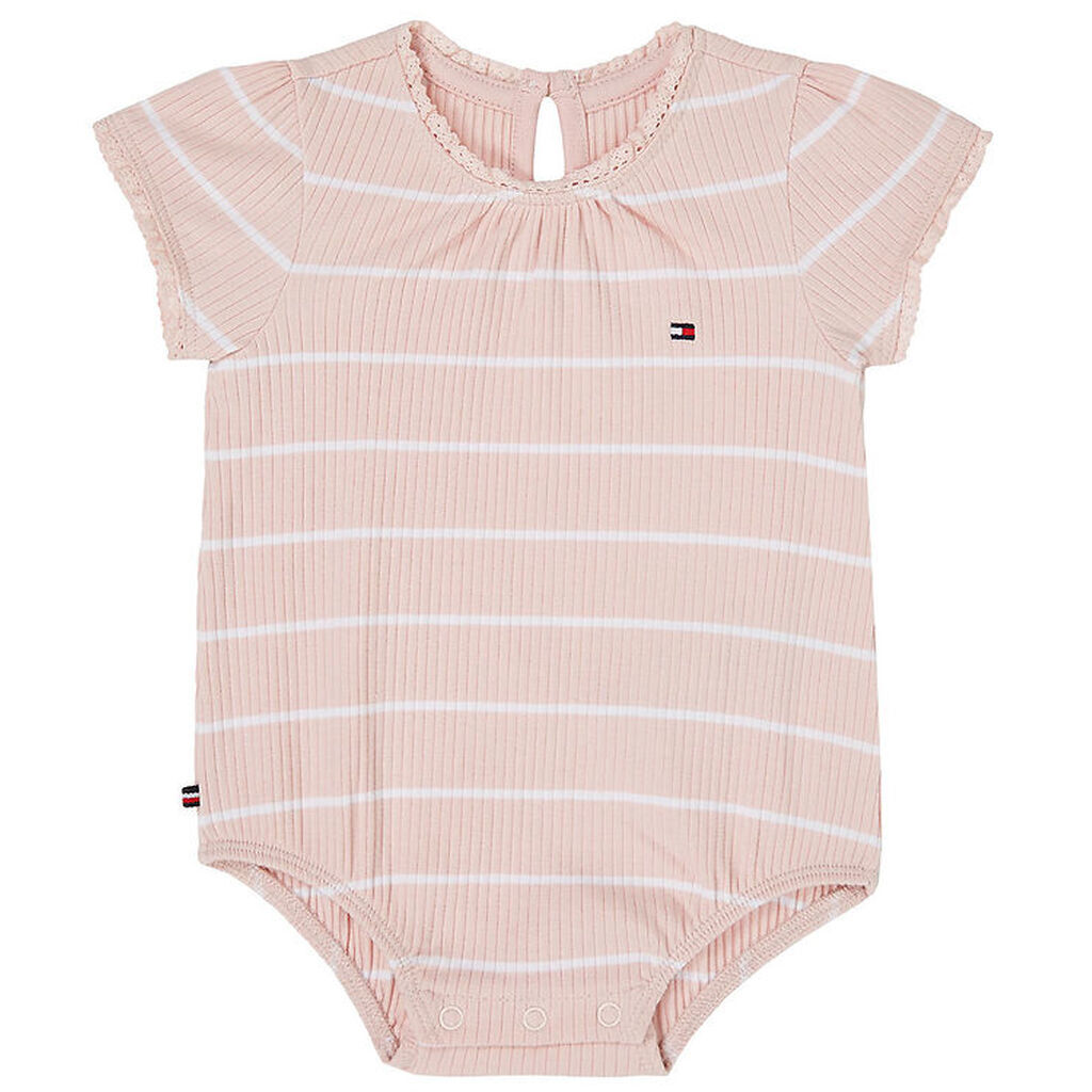 Tommy Hilfiger Body k/æ - Rib - Whimsy Pink/White Stripe
