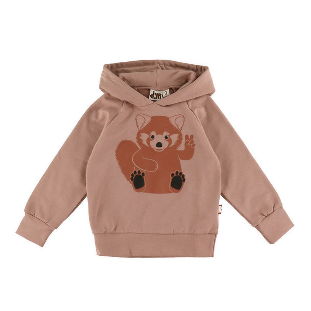 DYR-Cph Hættetrøje - Dyrbellow - Rose Beige Peace Roed Panda