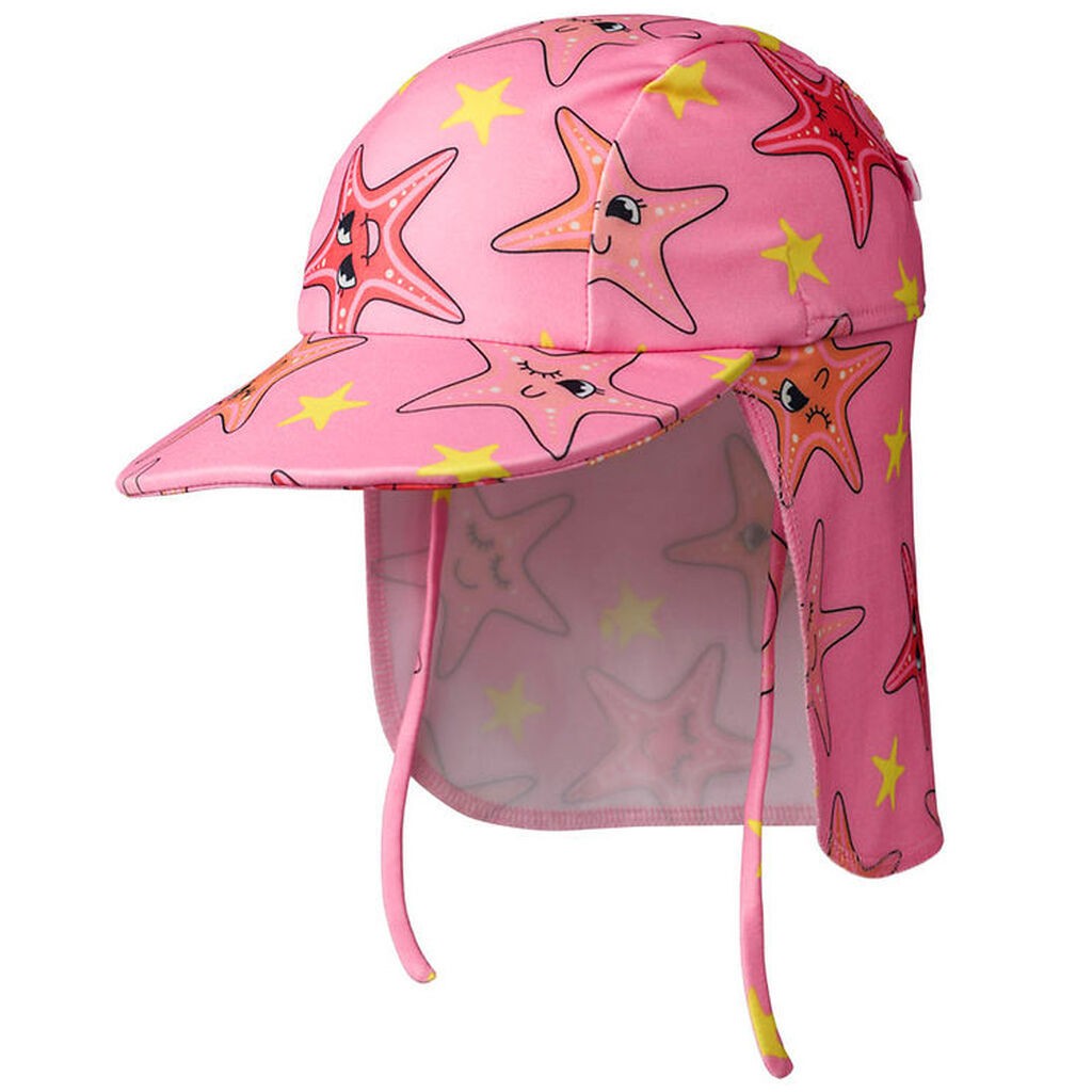 Småfolk Badehat - UV50+ - Bubblegum m. Søstjerner