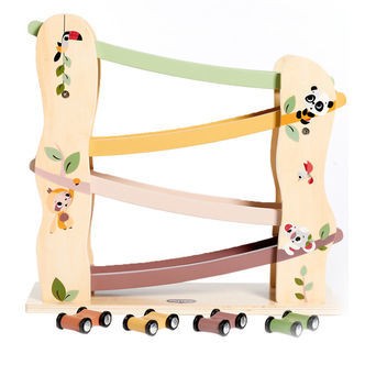 Tiny Love Bilbane m. 4 Biler - Træ - Boho Chic