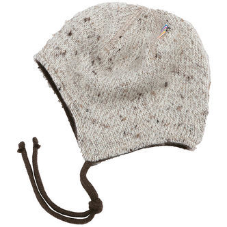 Joha Babyhjelm - Strik - Uld - 2-Lags - Beige