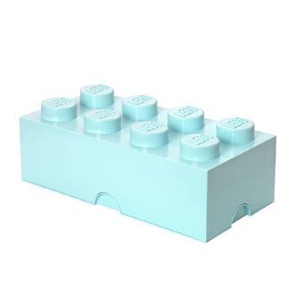 LEGOÂ® Storage Opbevaringsboks - 8 Knopper - 50x25x18 - Aqua Ligh