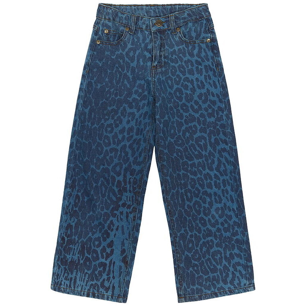 The New Jeans - Wide Fit - TnPrima - Medium Blue Denim/Leo